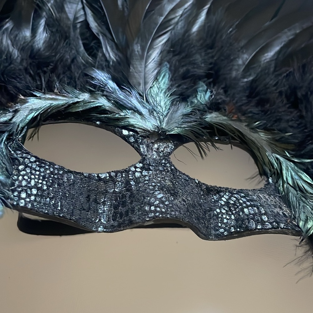 Mark Real Black Feathers One Size - image 4